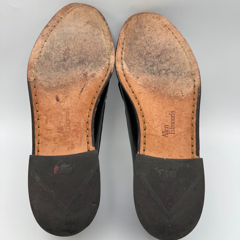 Allen Edmonds Lowry Hill Black Leather Kiltie Tassel Loafers Mens 9.5 D 31420 - Picture 7 of 7